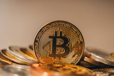 Cryptocurrency. Trading on gadgets. Growth or decline in the next year. High quality photo