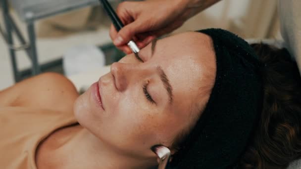 Massage Visage Avec Brosses Images Haute Qualité — Video