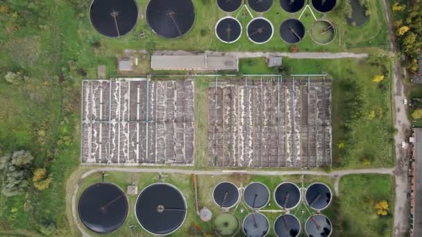 Wasser städtische Filterfabrik — Stockvideo