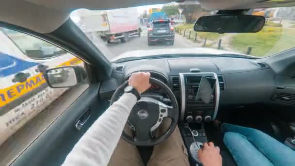 Lapso de tiempo de la autopista de conducción del coche — Vídeos de Stock