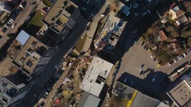 İnşaat alanının havadan görüntüsü