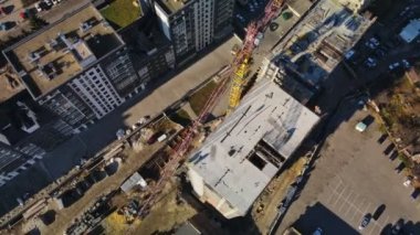 İnşaat alanının havadan görüntüsü