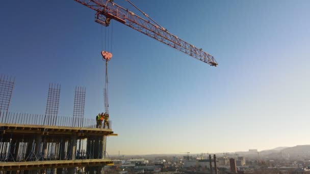 Luftaufnahme der Baustelle — Stockvideo