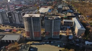 İnşaat alanının havadan görüntüsü