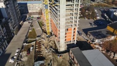 İnşaat alanının havadan görüntüsü