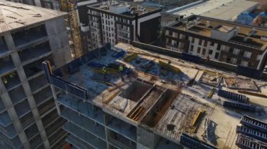 İnşaat alanının havadan görüntüsü