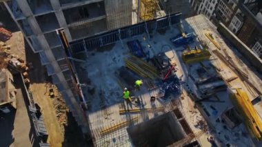 İnşaat alanının havadan görüntüsü