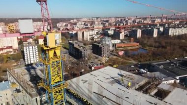 İnşaat alanının havadan görüntüsü