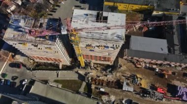 İnşaat alanının havadan görüntüsü