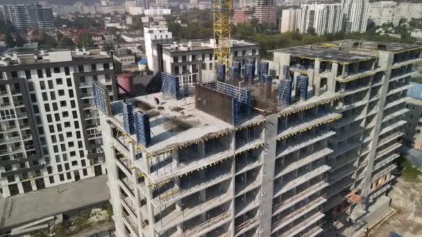 城市发展公寓建筑工地 — 图库视频影像