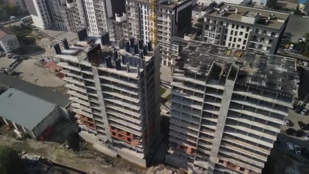 Sviluppo della città appartamento cantiere — Video Stock