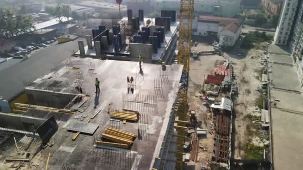 Sviluppo della città appartamento cantiere — Video Stock