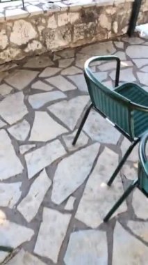 Yunan adası yaz tatili panoramik manzarası