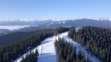 Ukrayna kayak merkezinin hava görüntüsü