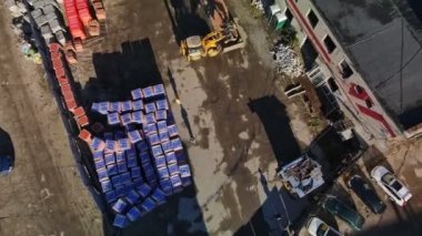 İnşaat alanının havadan görüntüsü