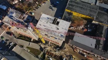 İnşaat alanının havadan görüntüsü