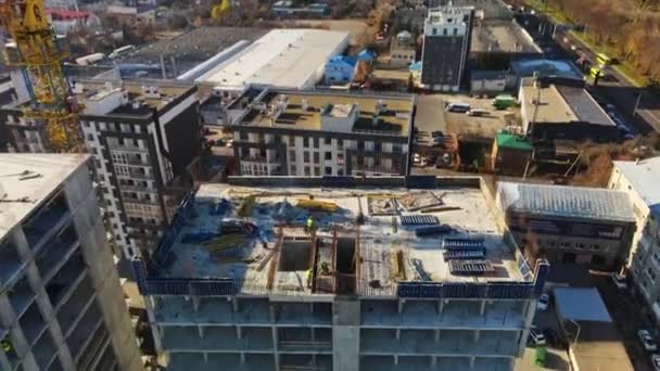 Vista aérea de la obra — Vídeo de stock
