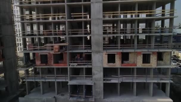 도시 개발 아파트 건설 현장 — 비디오
