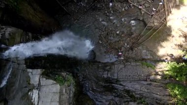 Ormandaki şelale manzarası