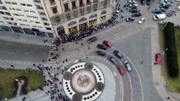 Weihnachtliches Stadtfest — Stockvideo