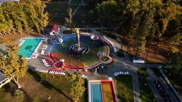 Aerial view of kosino aqua park — Stock Video