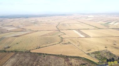 çiftçi tarlalarının hava manzarası