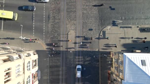 都市交通の俯瞰図です — ストック動画