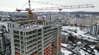 apartman inşaat alanı havadan görüntüsü