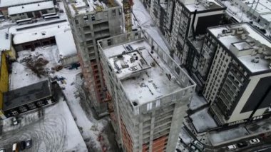 apartman inşaat alanı havadan görüntüsü