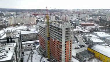 apartman inşaat alanı havadan görüntüsü