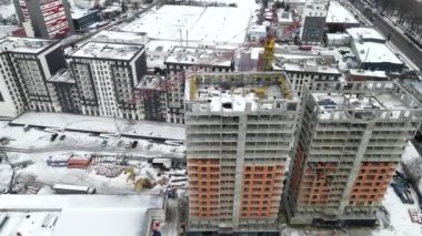 apartman inşaat alanı havadan görüntüsü