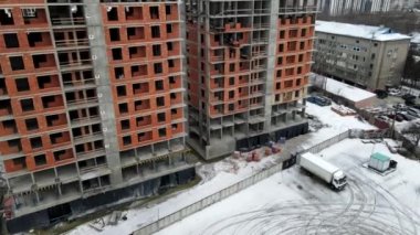 apartman inşaat alanı havadan görüntüsü