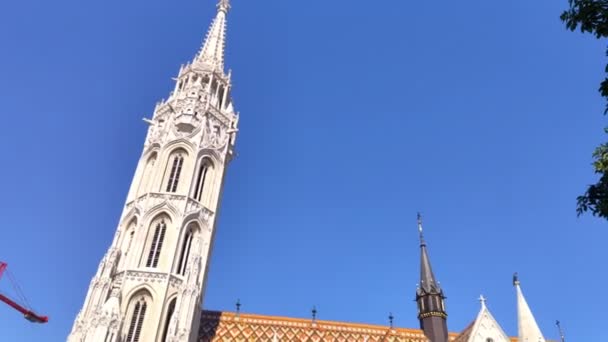 Fishermen bastion in Budapest Hungary — Stock Video