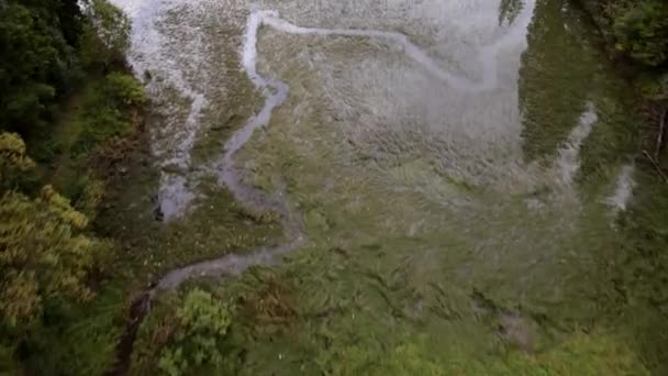 Drone Colpi Lago Carpatico Synevyr Ucraina Montagne — Video Stock