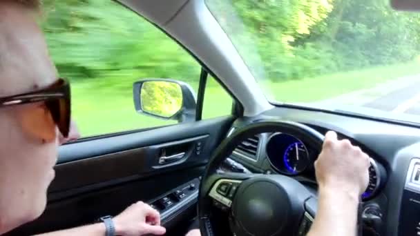 Auto Reisekonzept Bewegt Sich Von Innen Nach Außen — Stockvideo