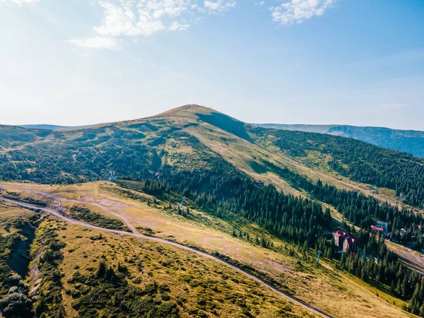 Landschap Uitzicht Karpaten Bergen Bereik Kopiëren Ruimte Zomer Dragobrat Ukraine — Stockfoto