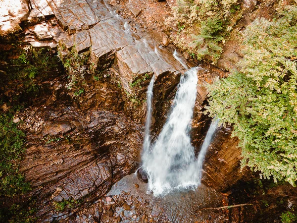 Luftaufnahme Des Wasserfalls Wald Kopierraum — Stockfoto