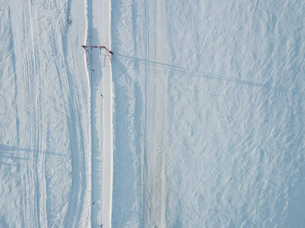 Vista Superior Superior Espaço Cópia Elevador Esqui Jugo — Fotografia de Stock
