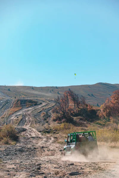 Hory Road Cestování Podzimní Sezóna — Stock fotografie