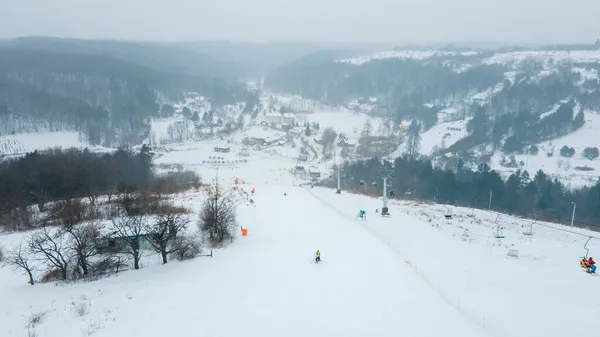 Aerial View Lviv District Ski Resort Copy Space — Stock Photo, Image