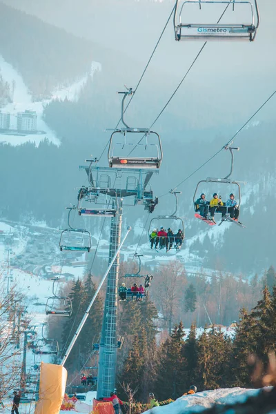 Bukovel, 23 Février, 2021 : station de ski d'hiver — Photo