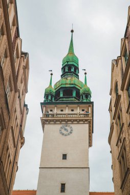 Brno Czech cumhuriyetindeki eski belediye binasının manzarası