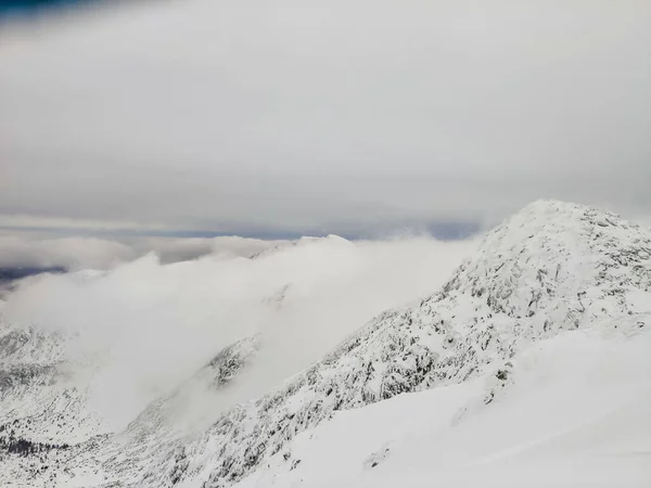 Paesaggio Vista Panoramica Delle Montagne Innevate Tatra Invernali Slovacchia — Foto Stock
