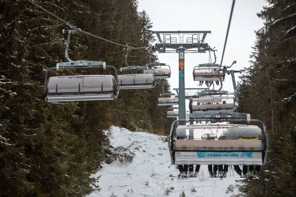 Jasna Ski Resort Καρέκλα Lift Σλοβακία Tatra Βουνά — Φωτογραφία Αρχείου