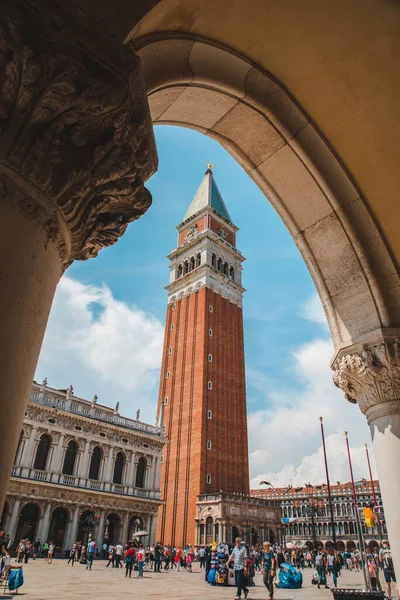 Wenecja Włochy Maja 2019 Widok Dzwonnicy Placu Świętego Marka Czas — Zdjęcie stockowe