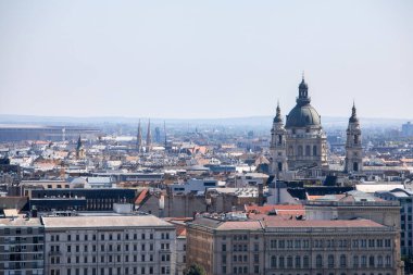 Budapeşte ufuk çizgisi Matthias Kilisesi boşluğu kopyaladı
