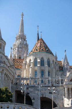 Budapeşte balıkçı kalesi turistik bölge kopya alanı manzarası