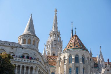 Budapeşte balıkçı kalesi turistik bölge kopya alanı manzarası