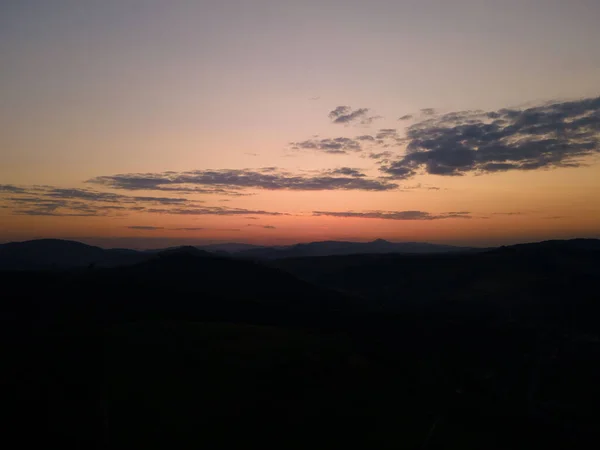 Vista Del Atardecer Las Montañas Copiar Espacio — Foto de Stock