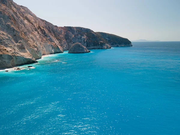 Hermoso Paisaje Isla Lefkada Con Agua Azul Del Mar Grecia —  Fotos de Stock